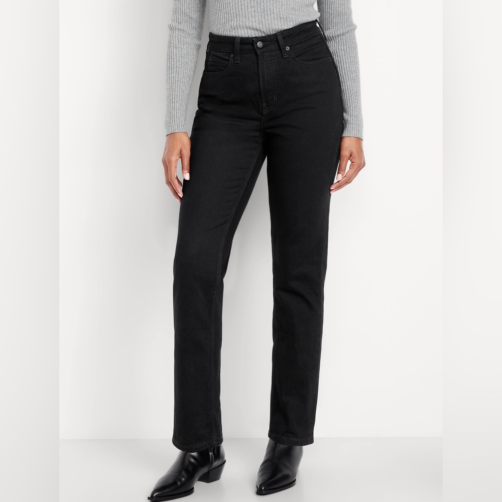 Curvy Extra High-Waisted Straight Jeans - 14 Tall